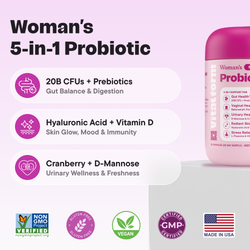 Women’s 5-in-1 Probiotic – Gut, Vaginal, Skin & Mood Support