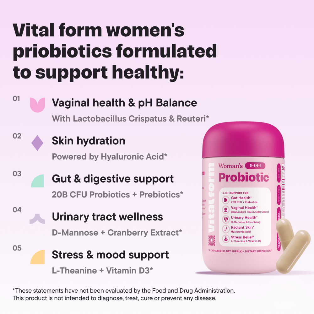 Women’s 5-in-1 Probiotic – Gut, Vaginal, Skin & Mood Support