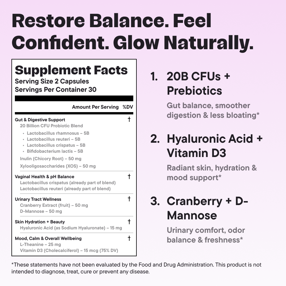 Women’s 5-in-1 Probiotic – Gut, Vaginal, Skin & Mood Support